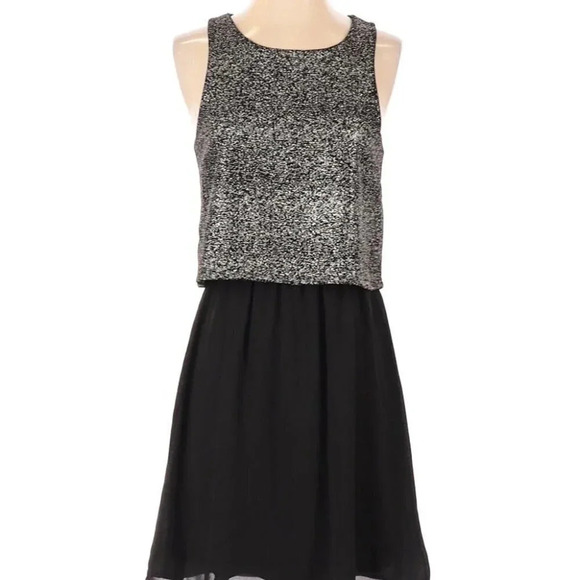 Everly 100% Polyester Cocktail Dress Solid Black S - Picture 1 of 6